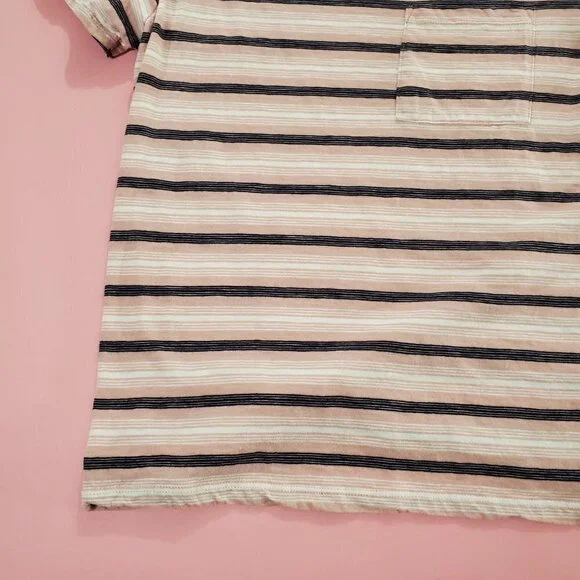 🖤 Dip Pink White Black Stripped T-Shirt 🖤 - Picture 5 of 12